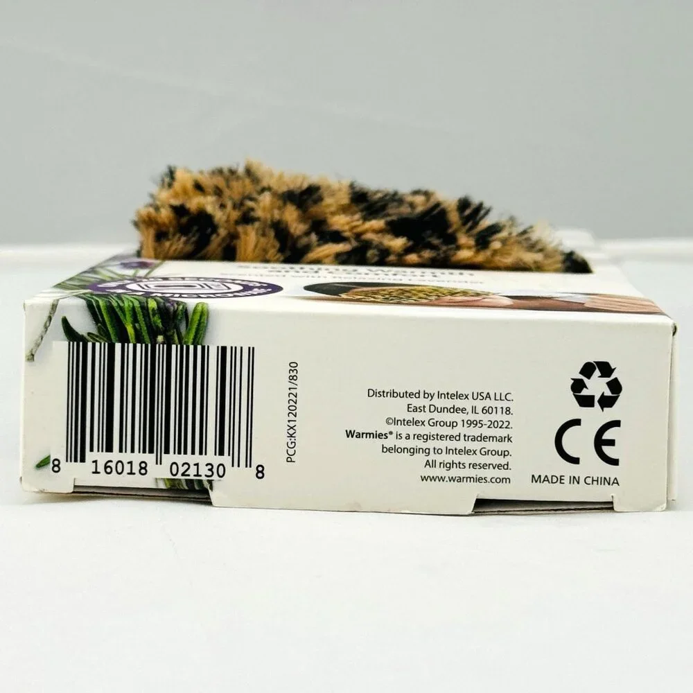 Warmies Microwavable Eye Mask Leopard Print Lavender Scent NIB